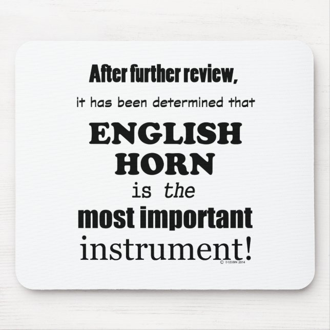 Mousepad Inglês Horn - Instrumento mais importante (Frente)