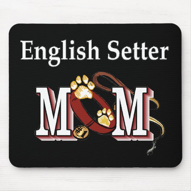 Mousepad Inglês Setter Mãe Oferta (Frente)