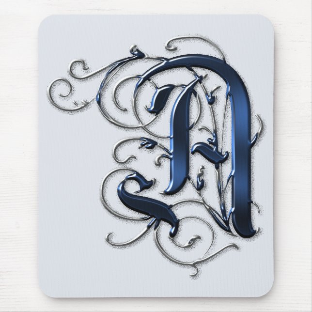 Mousepad Iniciais A do vintage (Frente)