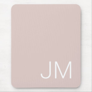 Mousepad Iniciais Monogramas sobredimensionados cor-de-rosa