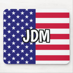 Mousepad Iniciais Personalizados de Sinalizador Americano