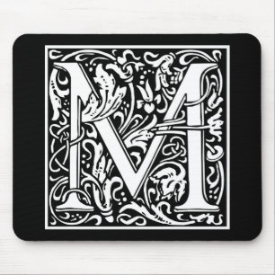 Mousepad Inicial decorativa "M" da letra
