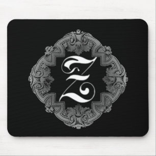 Mousepad Inicial elegante Z do gótico