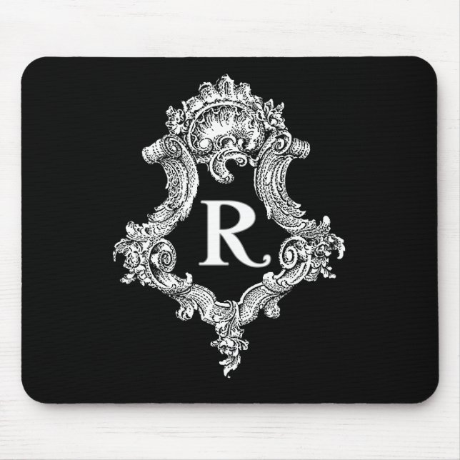 Mousepad Inicial Monograma R (Frente)
