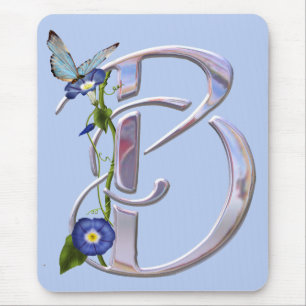 Mousepad Inicial preciosa B da borboleta