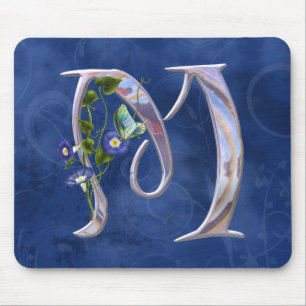Mousepad Inicial preciosa M da borboleta