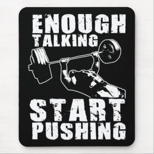Mousepad Iniciar empurrando - Bench Press - Workout Motivat