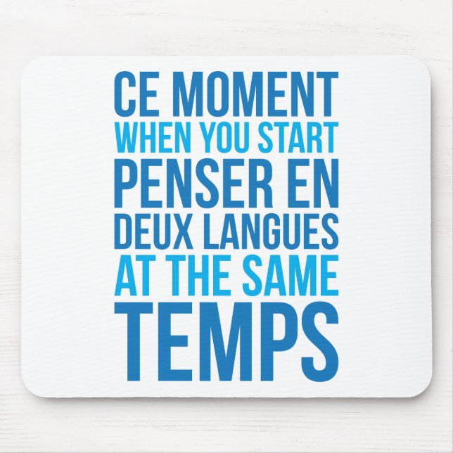Mousepad Iniciar O Penser En Deux Langues No Mesmo Temps (Frente)