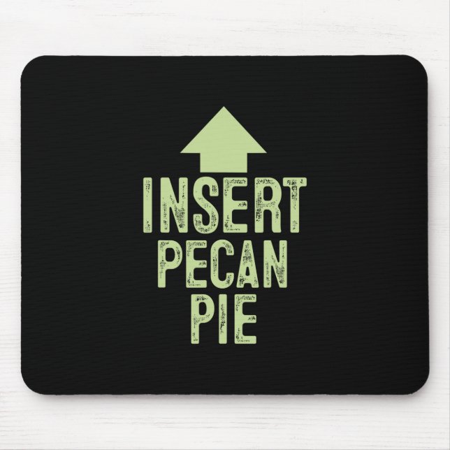 Mousepad Inserir Torta de Pecan Engraçado Dia de Ação de Gr (Frente)