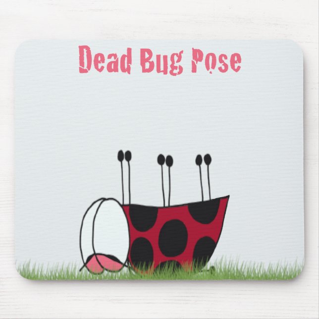 Mousepad Inseto de Ladybug engraçado Yoga Pose (Frente)
