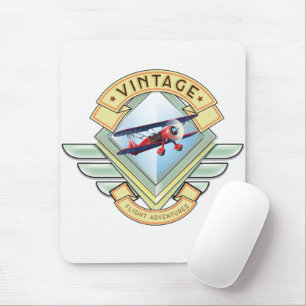 Mousepad Insígnia de voo estilo retrô