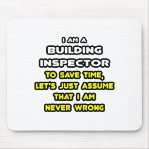 Mousepad Inspetor de Construção Engraçado T-Shirts e presen