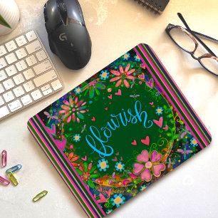 Mousepad Inspiração bonito Insuflação Floral
