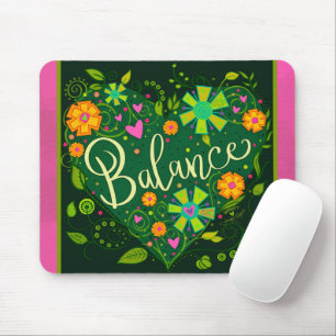 Mousepad Inspiração de Equilíbrio bonito Verde
