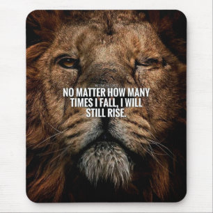 Mousepad Inspiração de leão - Queda e subida - Motivação