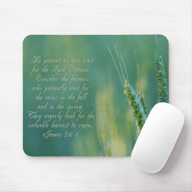 Mousepad Inspiração de Perseverança James 5:6-8 (Com mouse)