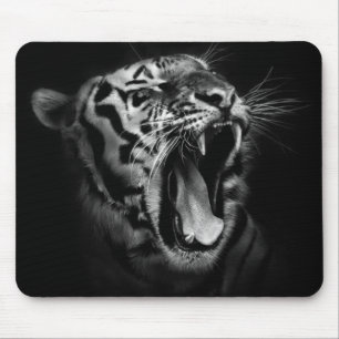 Mousepad Inspiração de Tigre Preto e Branco