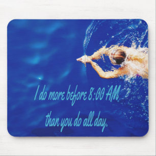 Mousepad Inspiração Motivacional da Equipe de Natação Lap
