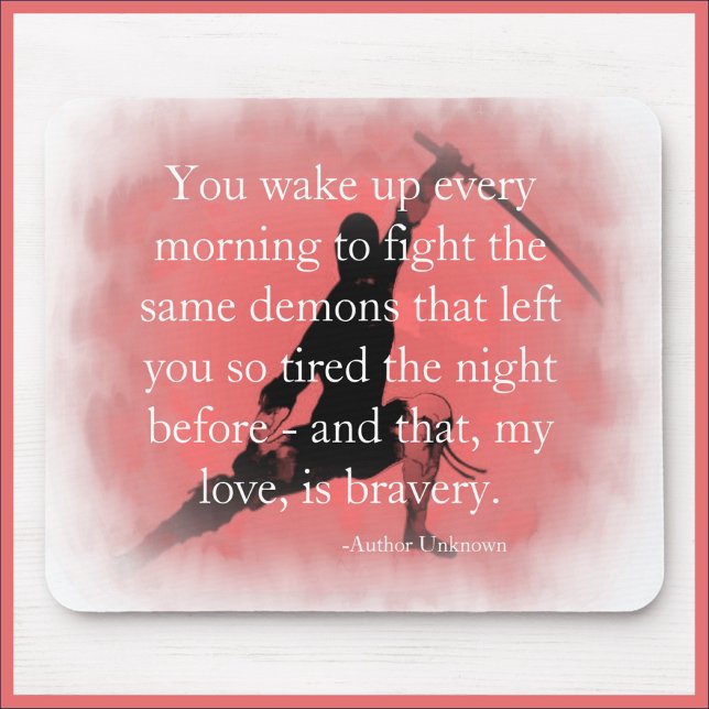 Mousepad Inspiração Que É Citação De Bravura (Bookmark my store! https://www.zazzle.com/store/capricepetit)