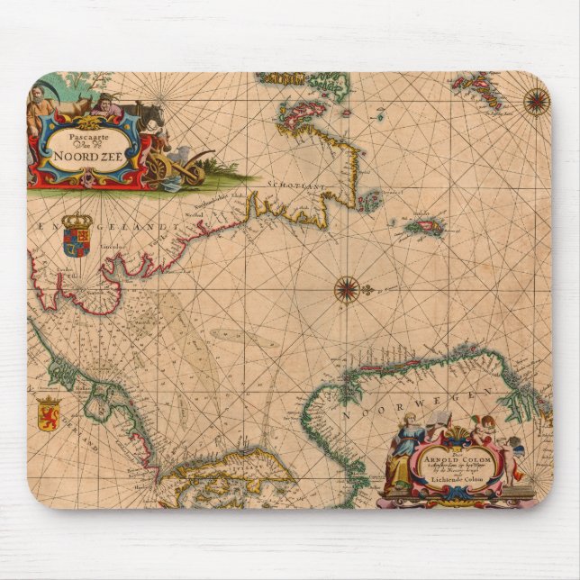 Mousepad Inspirado em Mapa Antigo (Frente)