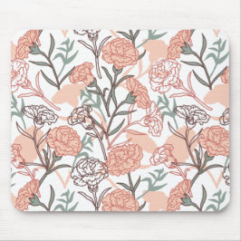 Mousepad Inspirado na Natureza Floral: Padrão de Flor de Cr