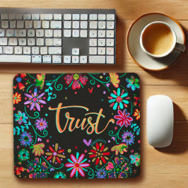 Mousepad Inspiration Trust Black Floral Inspirivity