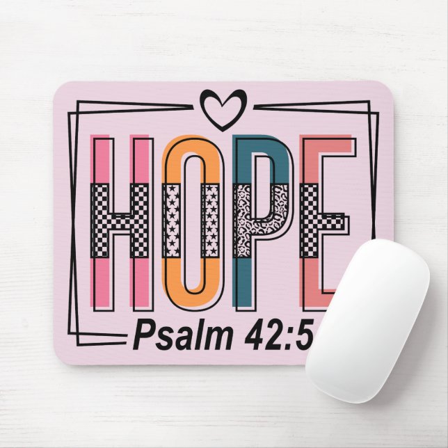 Mousepad Inspirational Hope Bible Verse (Com mouse)