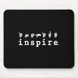 Mousepad inspire a marca do Sinal Americano ASL no Surdo Aw