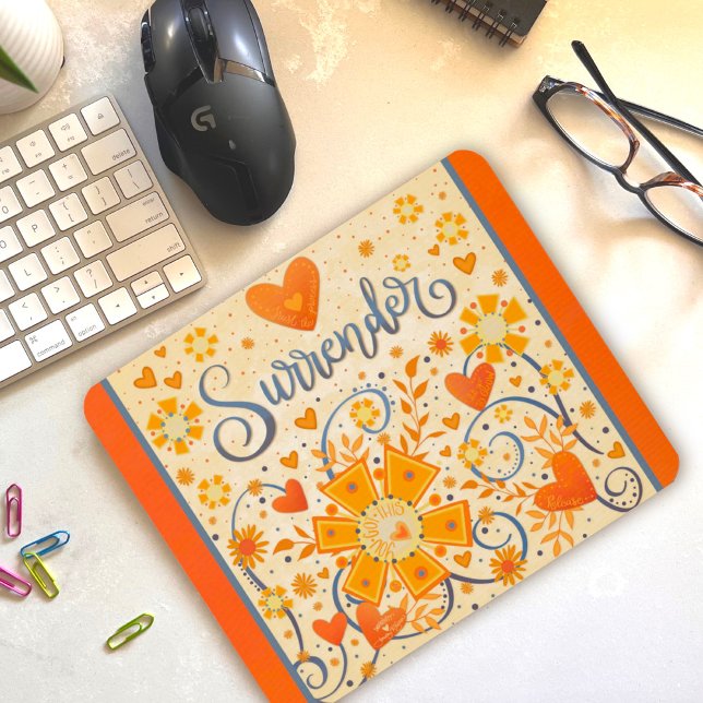 Mousepad Inspirividade Inspiradora de Renderização Floral b (Criador carregado)