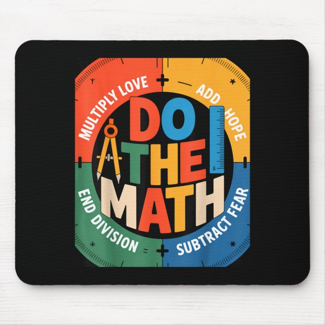 Mousepad Insring Slogan Amor Esperança Medo Faça as Contas  (Frente)