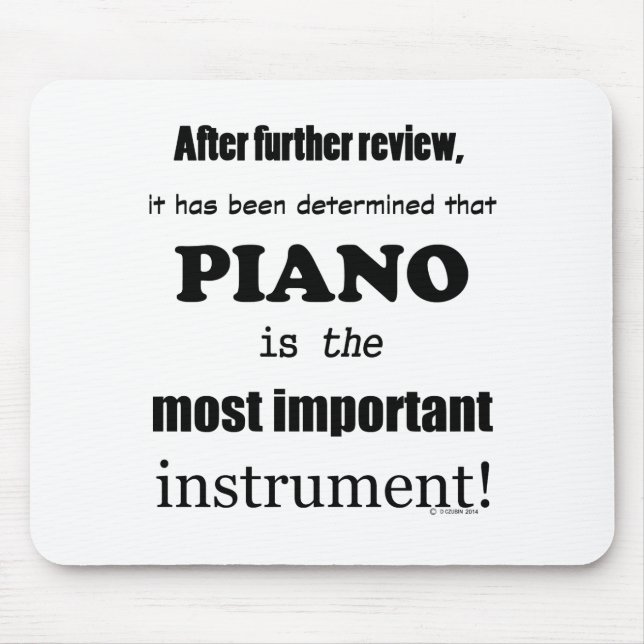 Mousepad Instrumento mais importante para o Piano (Frente)