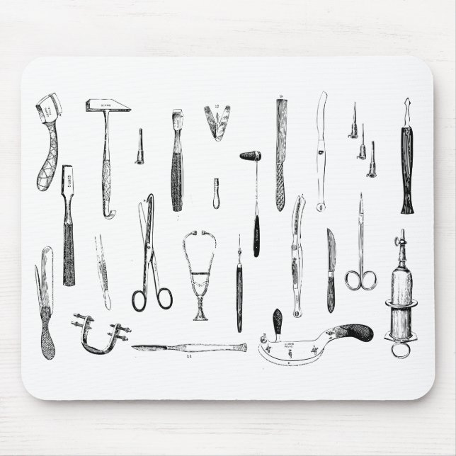 Mousepad Instrumentos médicos antigos (Frente)