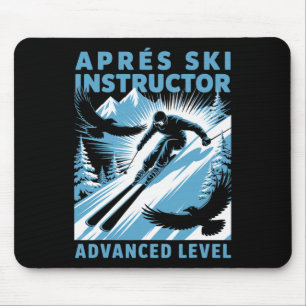 Mousepad Instrutor de Après Ski Esqui Esquiador de Neve