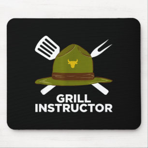 Mousepad Instrutor de churrasco engraçado pitmaster de chur