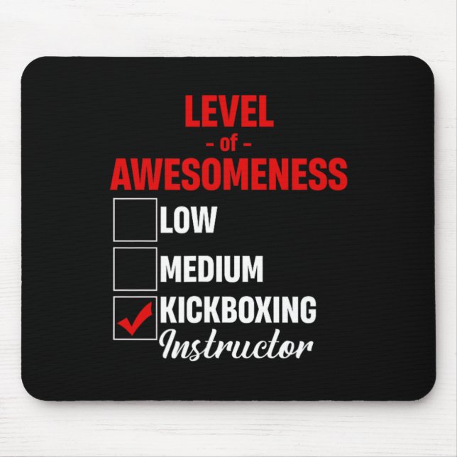 Mousepad Instrutor de Kickboxing Nível de Incrível Misto M (Frente)