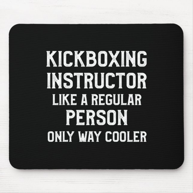 Mousepad Instrutor de Kickboxing Treino de Kick Boxing  (Frente)