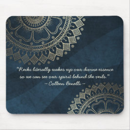 Mousepad Instrutor de Meditação Yoga Blue Dourado Cote Mand