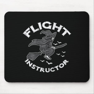Mousepad Instrutor de voo do Halloween Witny Funny Costume 