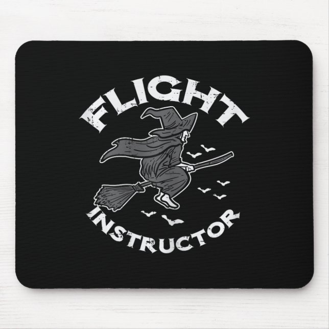 Mousepad Instrutor de voo do Halloween Witny Funny Costume  (Frente)
