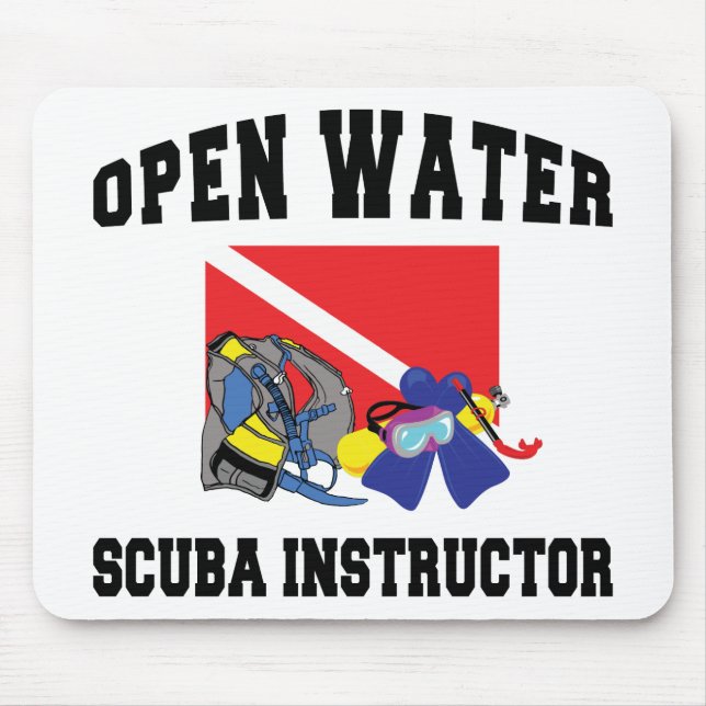 Mousepad Instrutor do MERGULHADOR da água aberta (Frente)