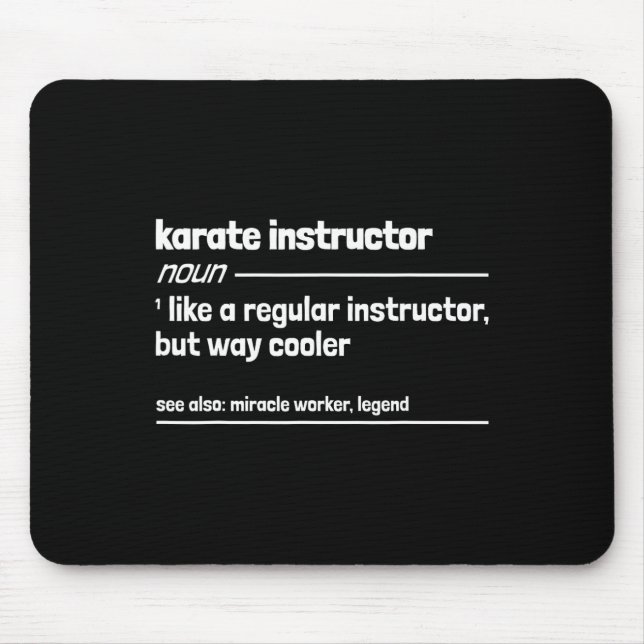 Mousepad Instrutor Karate Como Um Instrutor Regular Mas Wa (Frente)