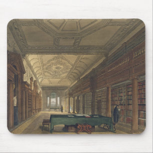 Mousepad Interior da biblioteca da igreja do cristo,