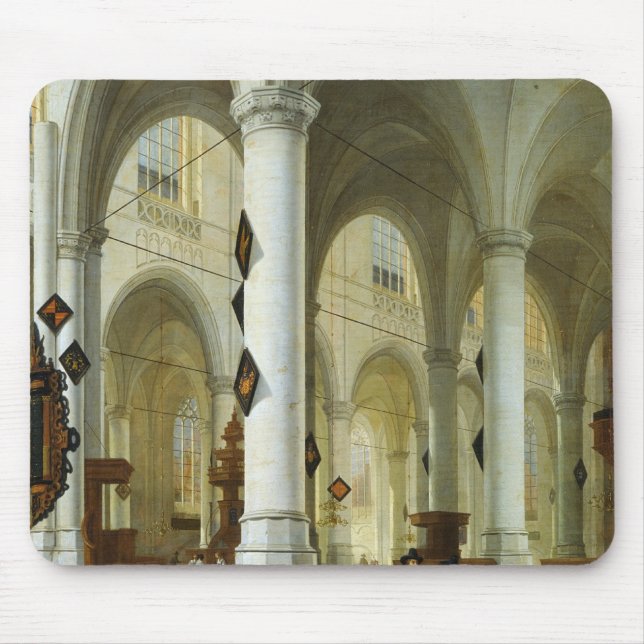 Mousepad Interior do Oude Kerk em Delft (Frente)