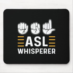 Mousepad Intérprete de Língua de Sinais. Sinal de Mão da Lí