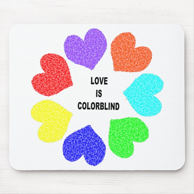 Mousepad Interracial Love Rainbow Heard (Frente)