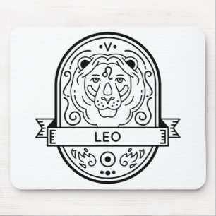 MOUSEPAD INTERRUPÇÃO LEO DE SÍMBOLO DE CRACHÁ ZODIÁTIC