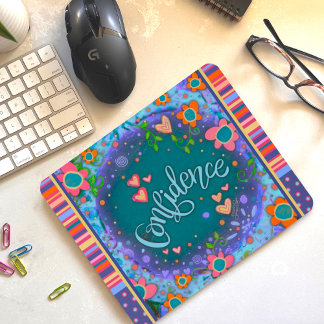 Mousepad Intervalo Floral De Confiança Stripe Inspirivity M