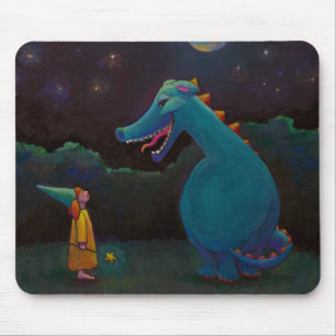 Mousepad Intitulado: Alice - mágico do dragão e da menin