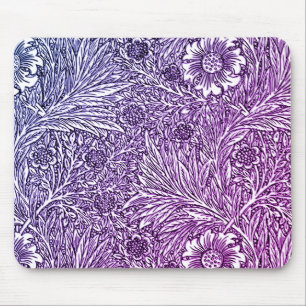Mousepad Intrair Design floral em matizes roxos e brancos