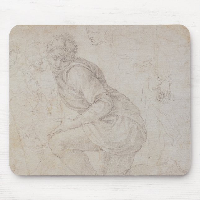 Mousepad Inv. 5211-75 homem de ajoelhamento do Recto de (Frente)